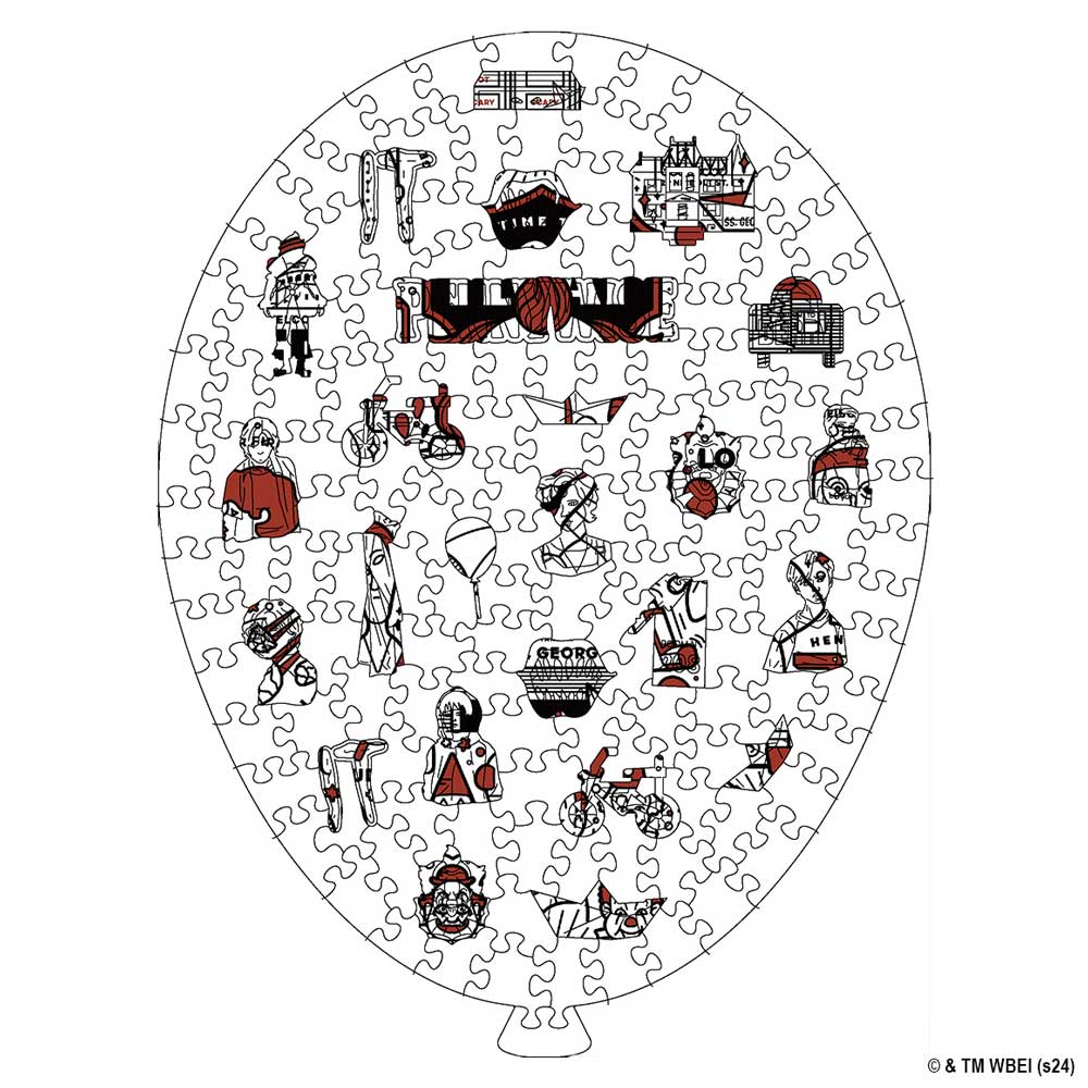 ペニーワイズの赤い風船 - 木製ジグソーパズル