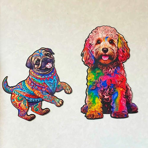 犬 ジグソーパズル ウッドパズル A4 犬 - 木製ジグソーパズル – Crafthub Japan