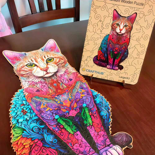 キジ猫 - 木製ジグソーパズル – Crafthub Japan キジ猫 - 木製ジグソーパズル – Crafthub Japan