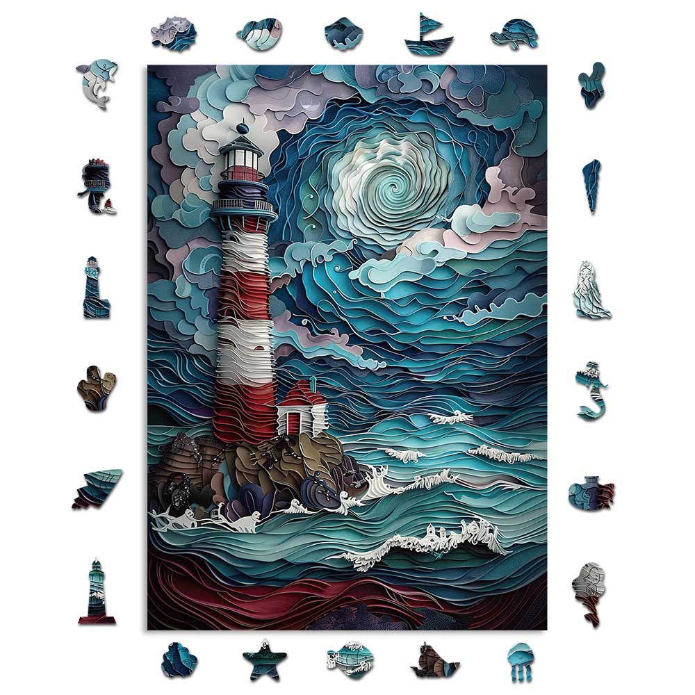 Animal Jigsaw Puzzle > Wooden Jigsaw Puzzle > Jigsaw Puzzle Lighthouse - Jigsaw Puzzle