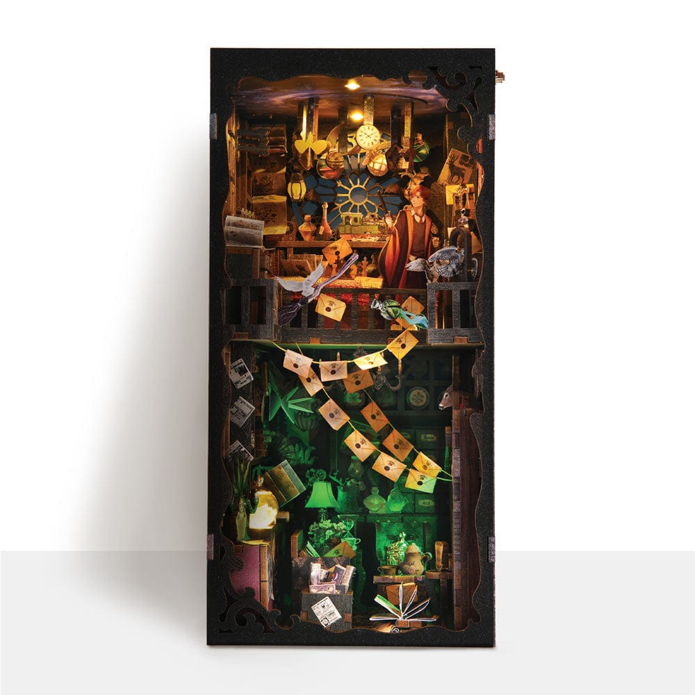 3D Wooden Puzzles 334 Pieces | 9.1"x7.1"x4.3" The House of Magic - DIY Book Nook Kit