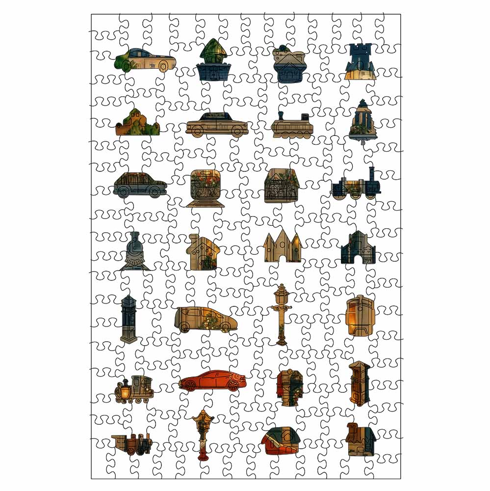 Wooden Jigsaw Puzzles City Glow - Jigsaw Puzzle