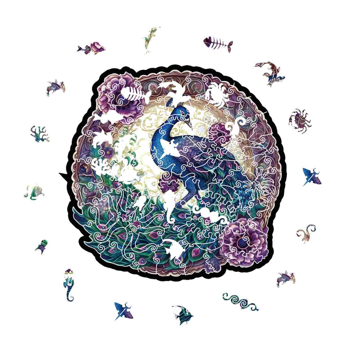 魔法の羽の孔雀 - ジグソーパズル