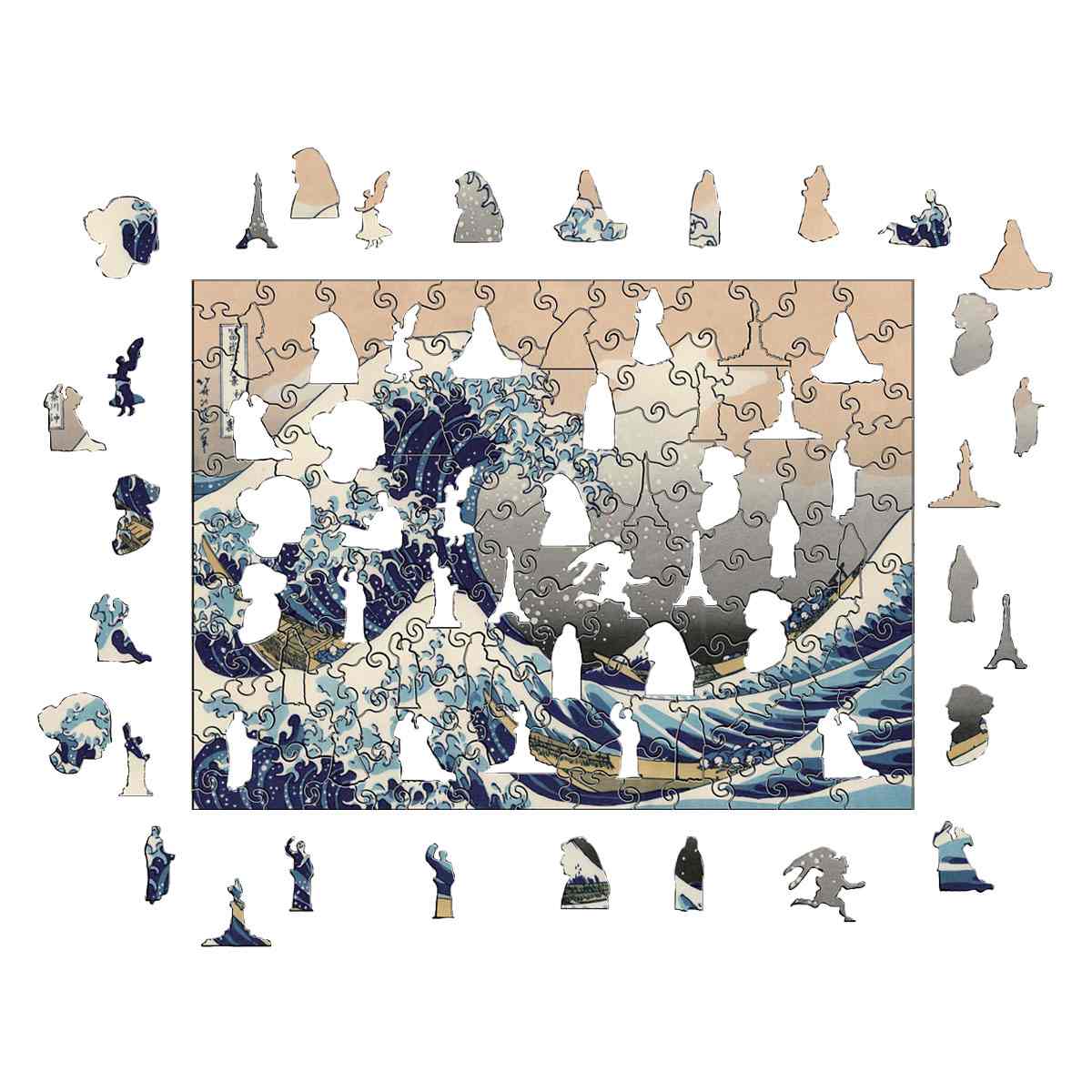 富嶽三十六景 神奈川沖浪裏 - ジグソーパズル