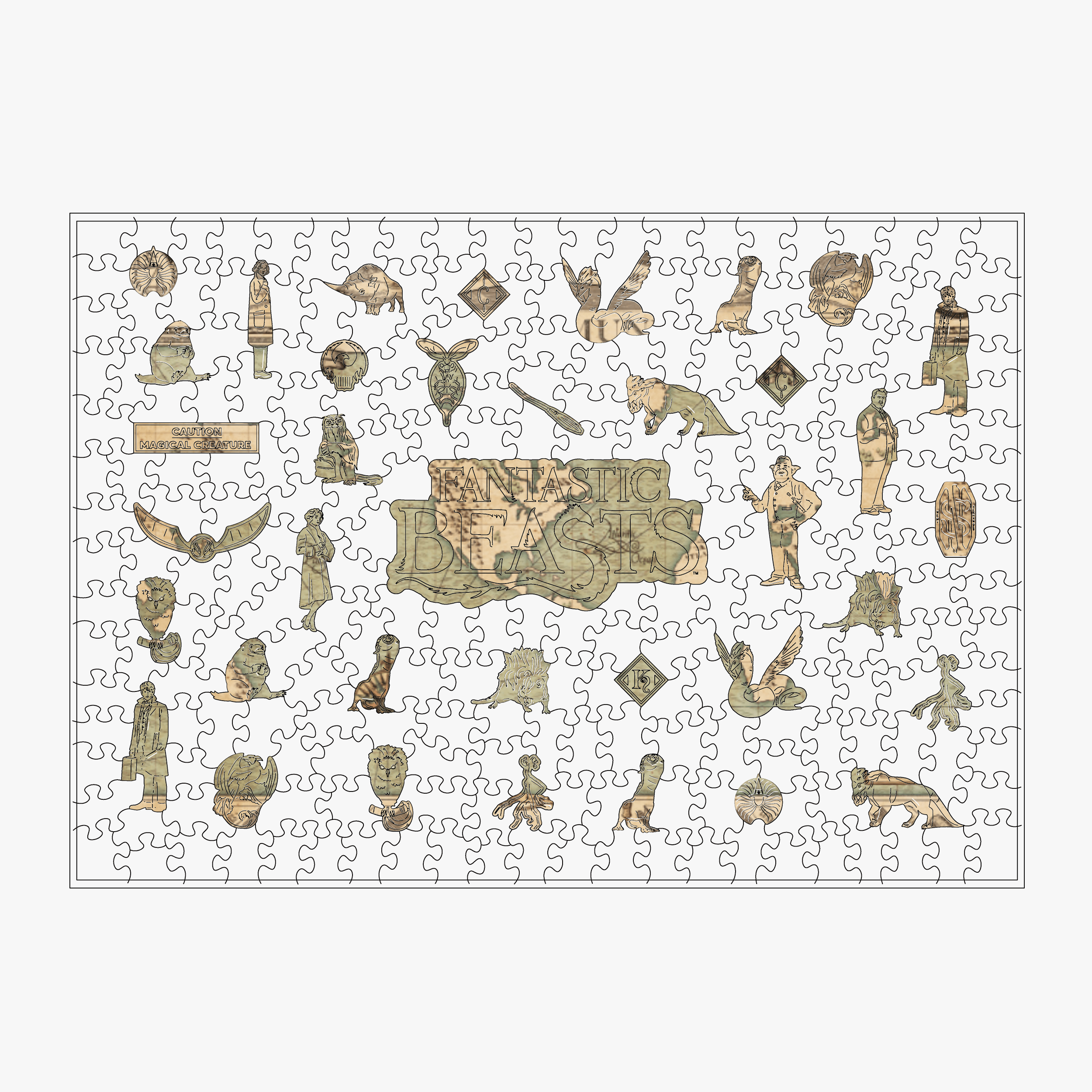 マッパ・ムンディ世界地図-木製ジグソーパズル