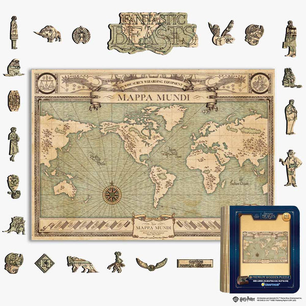 マッパ・ムンディ世界地図-木製ジグソーパズル – Crafthub Japan