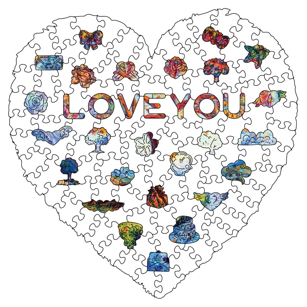 Animal Jigsaw Puzzle > Wooden Jigsaw Puzzle > Jigsaw Puzzle Tree of Love - Jigsaw Puzzle