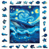 星のクジラ - 木製ジグソーパズル