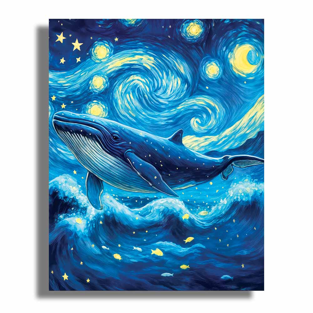 星のクジラ - 木製ジグソーパズル