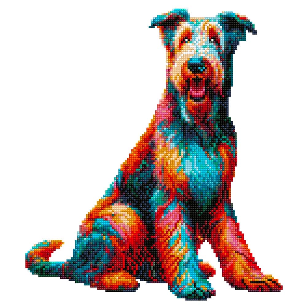 15.7"x15.7" / 40cm x 40cm Irish Wolfhound Dog - Diamond Painting Kit