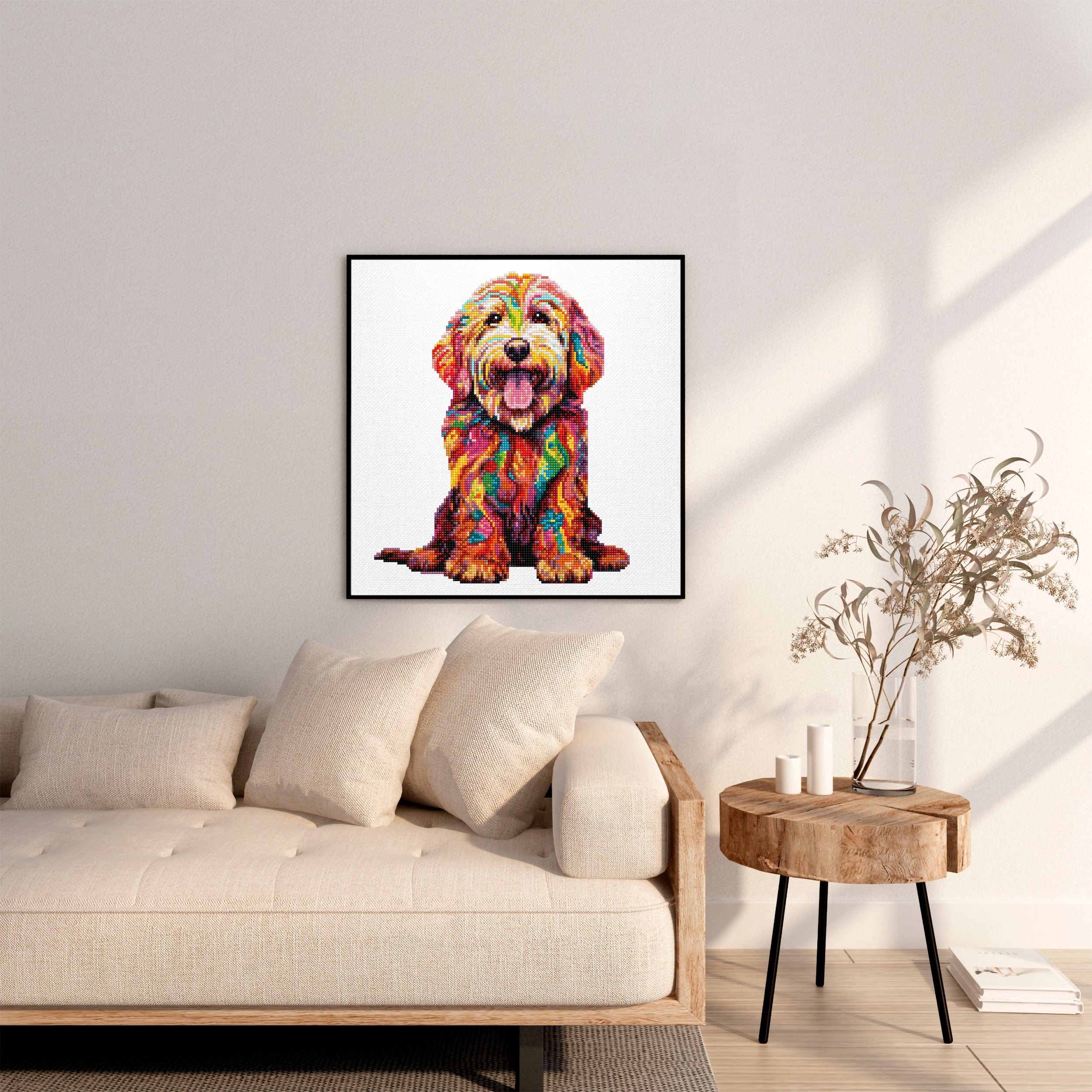 15.7"x15.7" / 40cm x 40cm Labradoodle Dog - Diamond Painting Kit