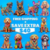 Animal Jigsaw Puzzle > Wooden Jigsaw Puzzle > Jigsaw Puzzle A3: TOP 10 DOGS BEST SELLERS (EXTRA $40 OFF + FREE SHIPPING) Dogs: Top 10 Bestselling Wooden Jigsaw Puzzle Sets