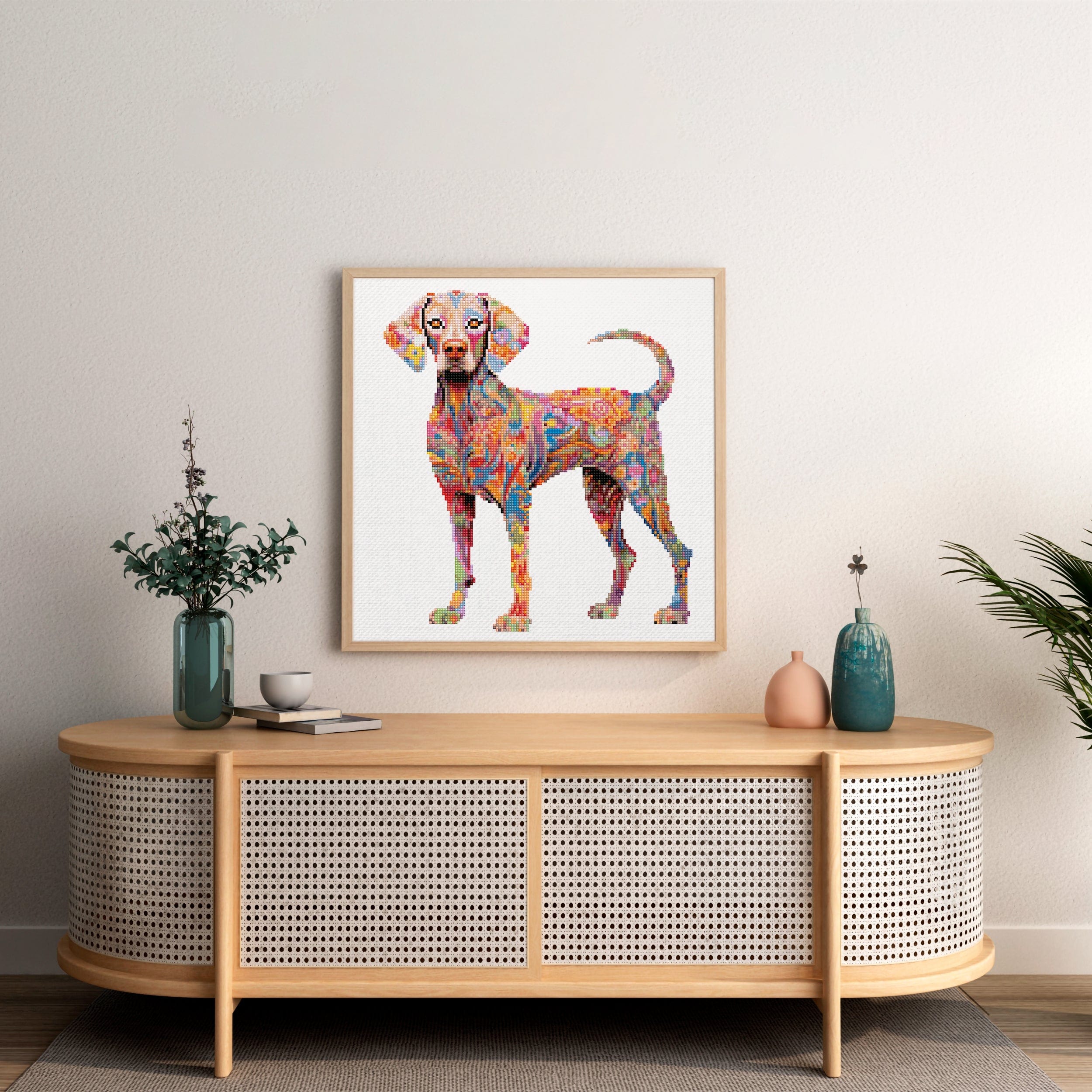 15.7"x15.7" / 40cm x 40cm Weimaraner Dog - Diamond Painting Kit