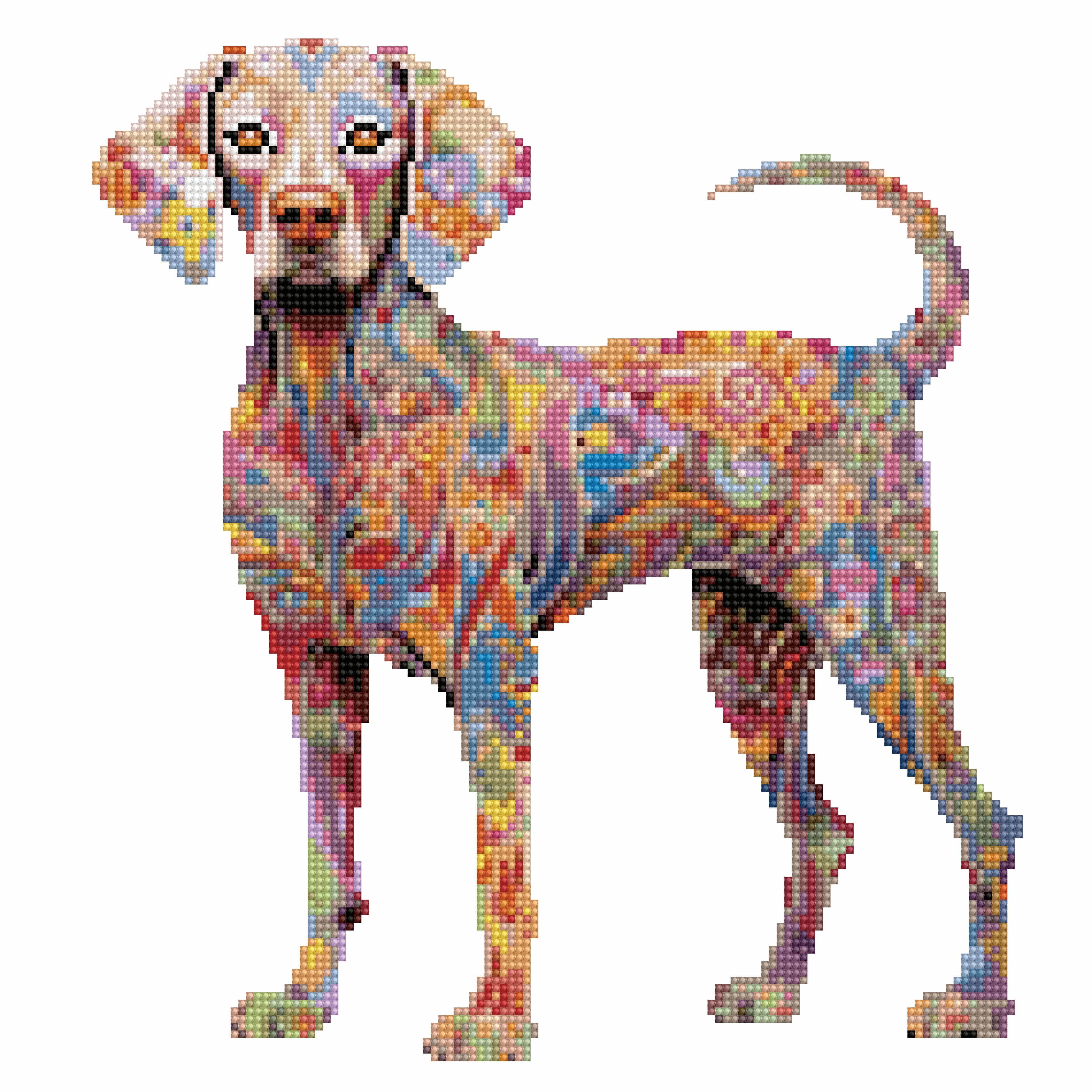 40x40cm Weimaraner Dog - Diamond Painting Kit