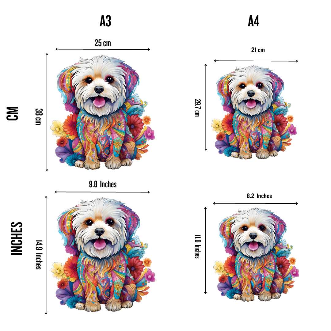 Animal Jigsaw Puzzle > Wooden Jigsaw Puzzle > Jigsaw Puzzle Maltese Dog - Jigsaw Puzzle