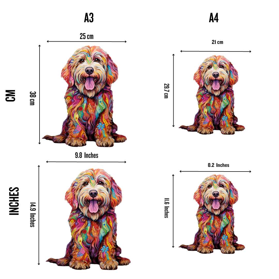 Animal Jigsaw Puzzle > Wooden Jigsaw Puzzle > Jigsaw Puzzle Labradoodle Dog - Jigsaw Puzzle