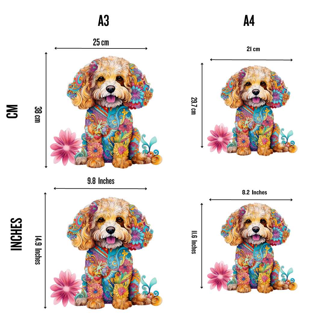 Animal Jigsaw Puzzle > Wooden Jigsaw Puzzle > Jigsaw Puzzle Cavapoo Dog - Jigsaw Puzzle