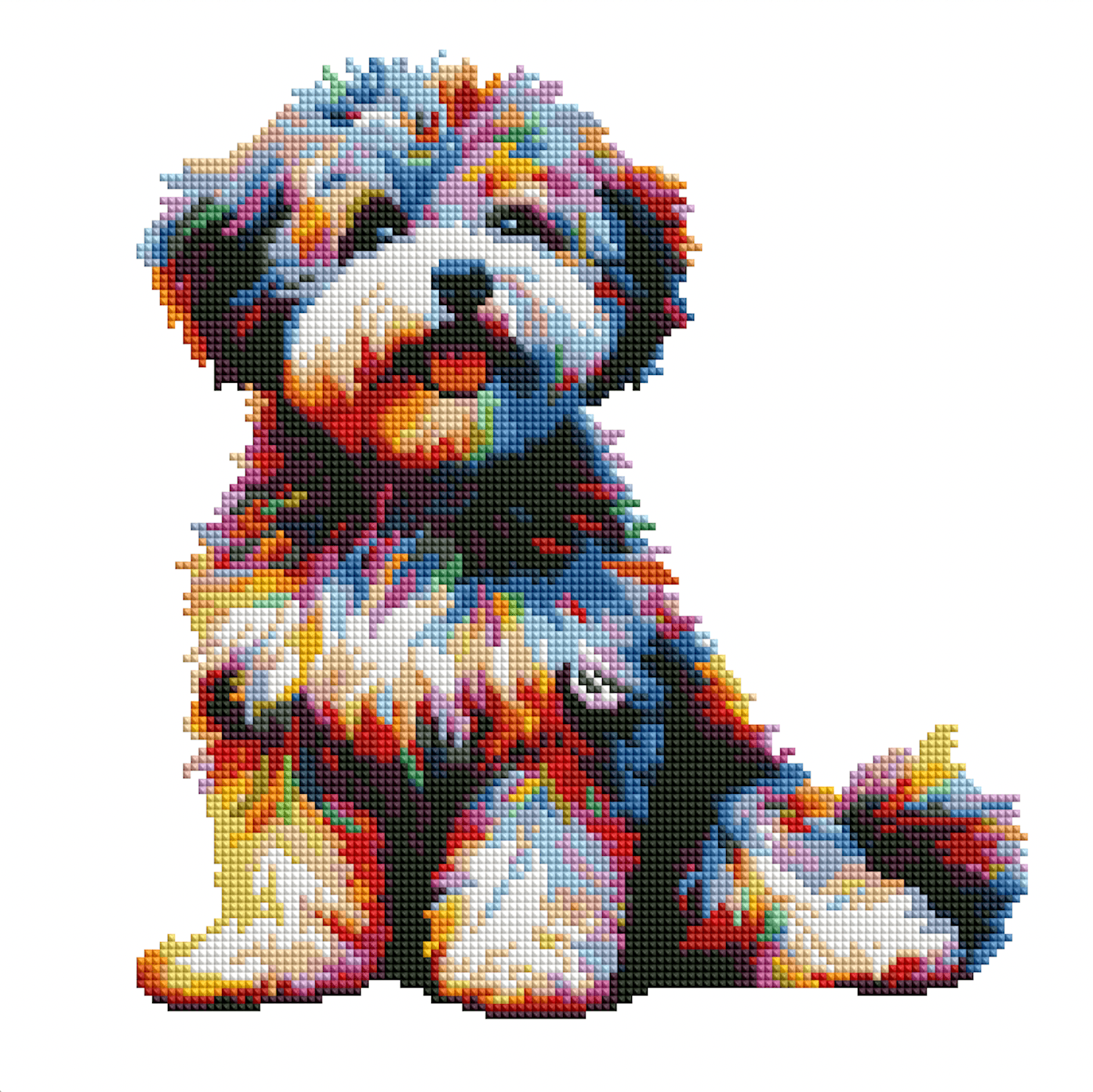 15.7"x15.7" / 40cm x 40cm Poochon Dog - Diamond Painting Kit