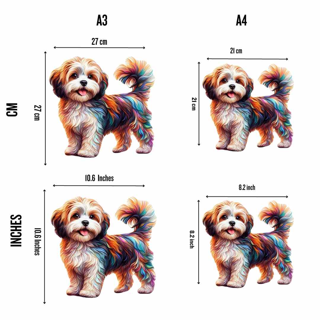 Animal Jigsaw Puzzle > Wooden Jigsaw Puzzle > Jigsaw Puzzle Cavachon Dog - Jigsaw Puzzle